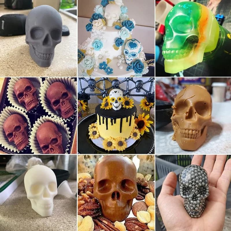 Forma do lodowej kuli z czaszką 3D