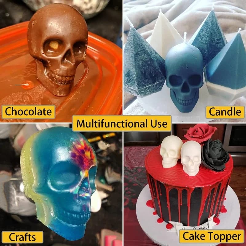 Forma do lodowej kuli z czaszką 3D